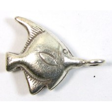 1 Karen Hill Tribe Silver Angelfish Charm with a Hanging Loop