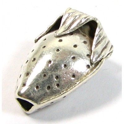 1 Karen Hill Tribe Silver Through Hole Strawberry Bead