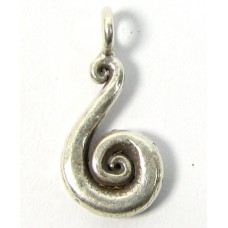 1 Karen Hill Tribe Silver Swan Curl or Treble Clef Charm