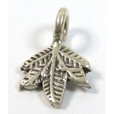 1 Karen Hill Tribe Silver 12mm Leaf Charm