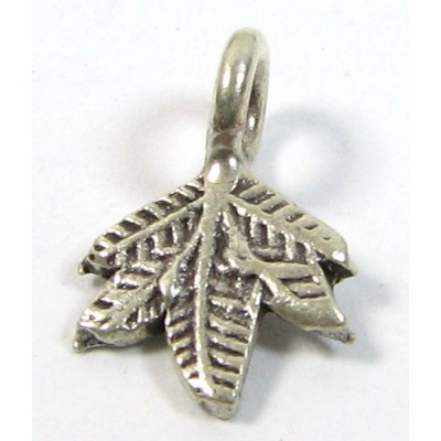 1 Karen Hill Tribe Silver 12mm Leaf Charm