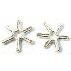 1 Karen Hill Tribe Silver Snowflake Spacer Bead