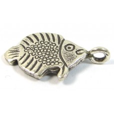 1 Karen Hill Tribe Silver Fishy Charm with Loop