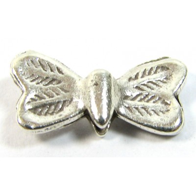1 Karen Hill Tribe Silver Stamped Butterfly Bead