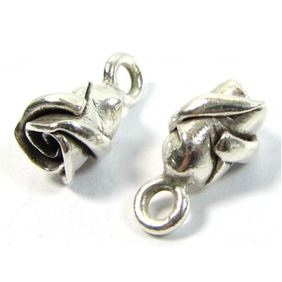 1 Karen Hill Tribe Silver Mini Rose Charm