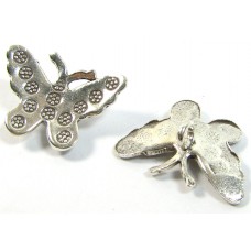 1 Karen Hill Tribe Silver Stamped Butterfly Mini Pendant Charm