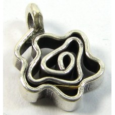 1 Karen Hill Tribe Silver Squiggle Flower Charm