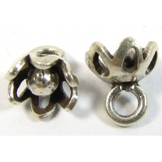 1 Karen Hill Tribe Silver Tiny Flower Charm