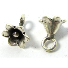 1 Karen Hill Tribe Silver Tiny Flower Charm