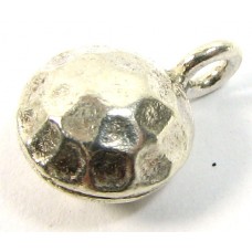 1 Karen Hill Tribe Silver Hammered Lentil Charm