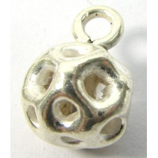 1 Karen Hill Tribe Silver Lattice Bead Charm