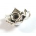 1 Karen Silver Rose 6 Petal Charm with Hanging Loop