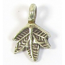 1 Karen Hill Tribe Silver 9mm Leaf Charm