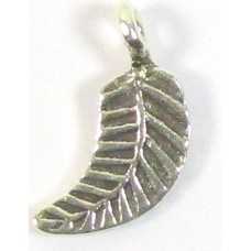 1 Karen Hill Tribe Silver Curved Leaf Charm