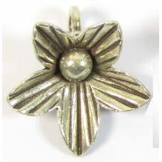 1 Karen Hill Tribe Silver 5 Petal Flower Pendant