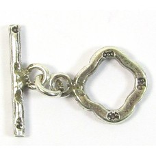 1 Karen Hill Tribe Silver Patterned Square Toggle Clasp
