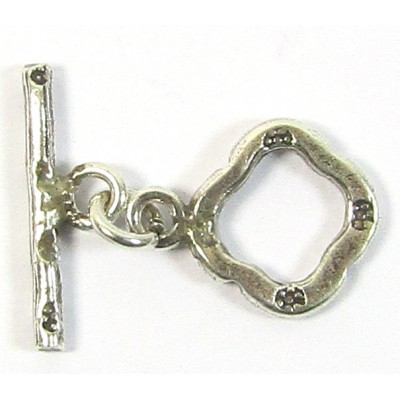 1 Karen Hill Tribe Silver Patterned Square Toggle Clasp