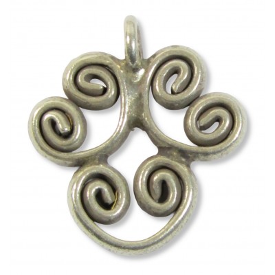 1 Karen Silver Scrolled Pendant