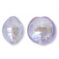1 Murano Glass Alexandrite Silverfoil 10mm Lentil