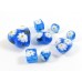 1 Murano Glass Aquamarine Millefiore 20mm Pear Drop Bead
