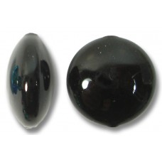 1 Murano Glass Black 14mm Lentil