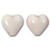 2 Murano Glass 12mm Hearts Soft Pink White Core 2 Murano Glass 12mm Hearts Soft Pink White Core