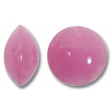 1 Murano Glass Opaque Pink 14mm Lentil Bead