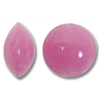 1 Murano Glass Opaque Pink 14mm Lentil Bead