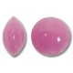 1 Murano Glass Opaque Pink 14mm Lentil Bead
