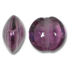 1 Murano Glass Amethyst 14mm Lentil Bead