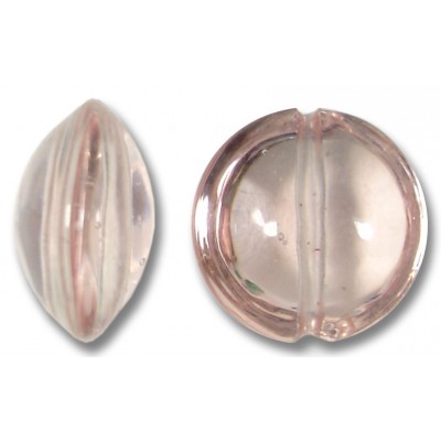 1 Murano Glass Pale Pink 14mm Lentil Bead