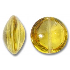 1 Murano Glass Light Topaz 14mm Lentil Bead