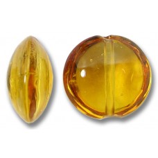 1 Murano Glass Medium Topaz 14mm Lentil Bead