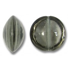 1 Murano Glass Black Diamond 14mm Lentil Bead