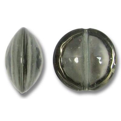 1 Murano Glass Black Diamond 14mm Lentil Bead