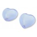 2 Murano Glass 12mm Hearts Alexandrite over White Core