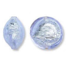 1 Murano Glass Alexandrite Silverfoil 14mm Lentil