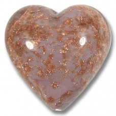 1 Murano Glass Lilac Sommerso Heart