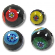 10 Murano Glass Multicoloured Millefiore 10mm Beads 