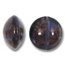 1 Murano Glass Aventurine Purple Velvet 14mm Lentil