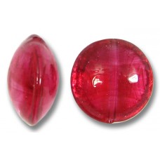 1 Murano Glass Light Ruby 14mm Lentil Bead