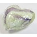 1 Murano Glass Purple/ Black Diamond 20mm White Goldfoiled Heart