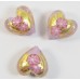 1 Murano Glass Gold Foiled Latticino Millefiore Rose 20mm Pear Drop Bead