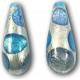 1 Murano Glass 24kt Goldfoil Extravagant 28mm Drop Sapphire Aqua BD