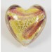 1 Murano Glass 24kt Gold Foil Amethyst Swirl 20mm Heart