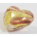 1 Murano Glass 24kt Gold Foil Amethyst Swirl 20mm Heart