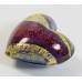 1 Murano Glass 20mm 24kt Goldfoil Blue Ruby Heart