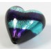 1 Murano Glass White Goldfoil Purple Velvet Verde 20mm Heart