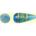 1 Murano Glass Turquoise Gold Foiled Band 20mm Drop Bead