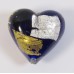 1 Murano Glass Midnight Treasure 30mm Heart